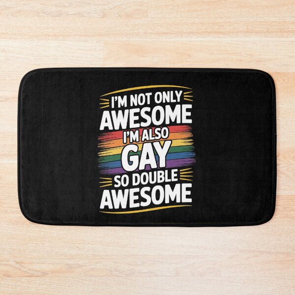 Item preview, I'm Not Only Awesome I'm Also Gay So Double Awesome Funny Gay Pride Gift designed and sold by Say It With Ink.