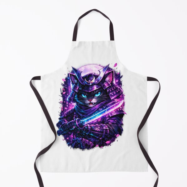 Item preview, Neon Samurai Cat Cyberpunk Anime Warrior designed and sold by AMIR PRO .