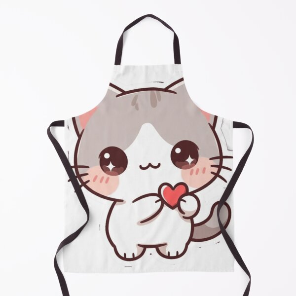 Item preview, Cute Kawaii Cat Holding Heart Chibi Anime Kitty Sticker designed and sold by Bluebubbies.