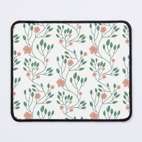 Item preview, Minimal Seamless Floral Pattern with Leaves and Soft Peach Flowers. designed and sold by Tarathai.