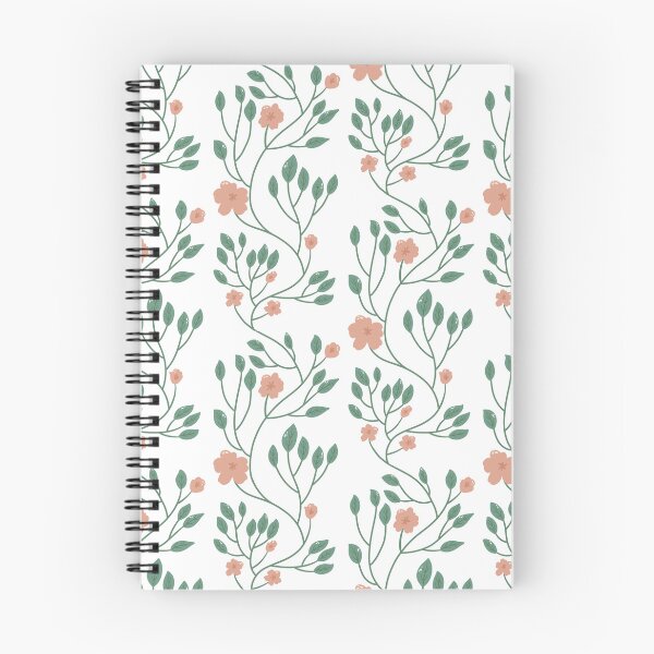 Item preview, Minimal Seamless Floral Pattern with Leaves and Soft Peach Flowers. designed and sold by Tarathai.