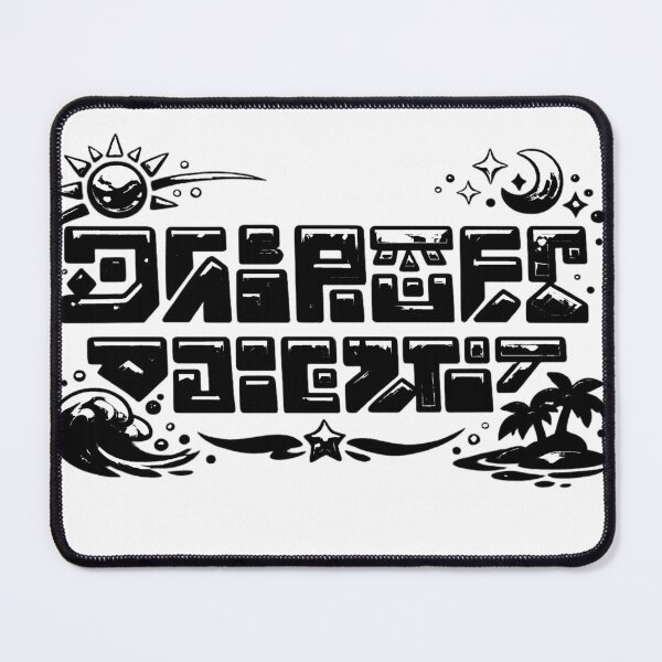 Item preview, "One Piece" text design in original Poneglyphs (black and white ver) designed and sold by Moonshroomarts.