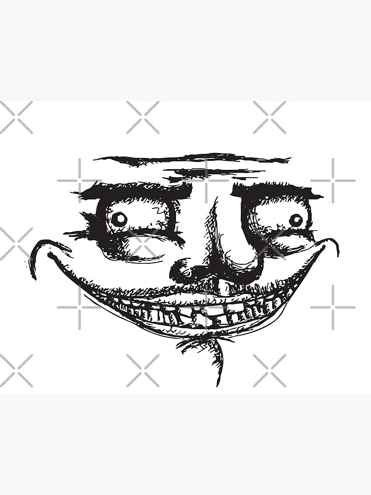 Internet troll Trollface Sadness Rage comic, troll, white, face, text png