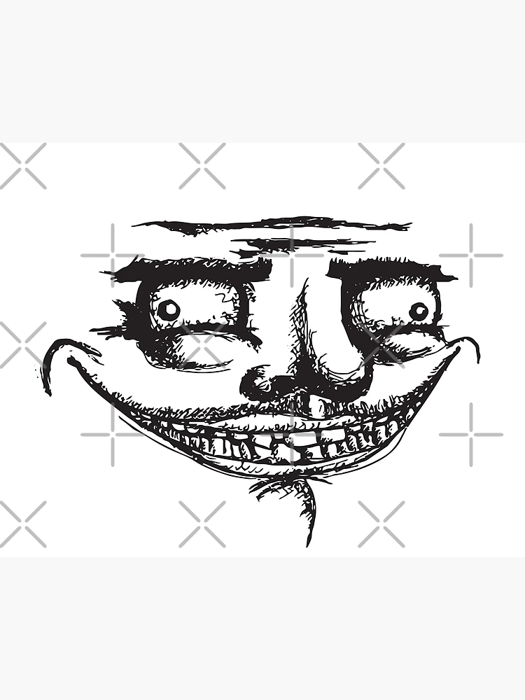 Meme - Internet Thinking/Plotting MEDIUM (114x83mm) coolface troll face