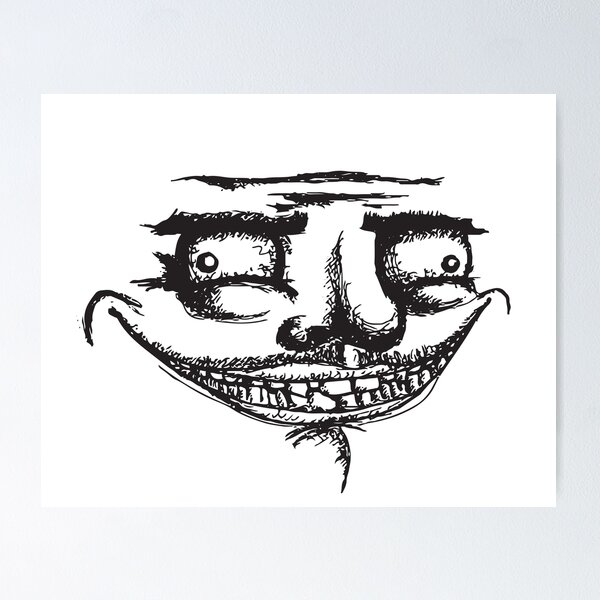 Troll face, funny and unique meme design. Sticker for Sale by  IloveMonsters