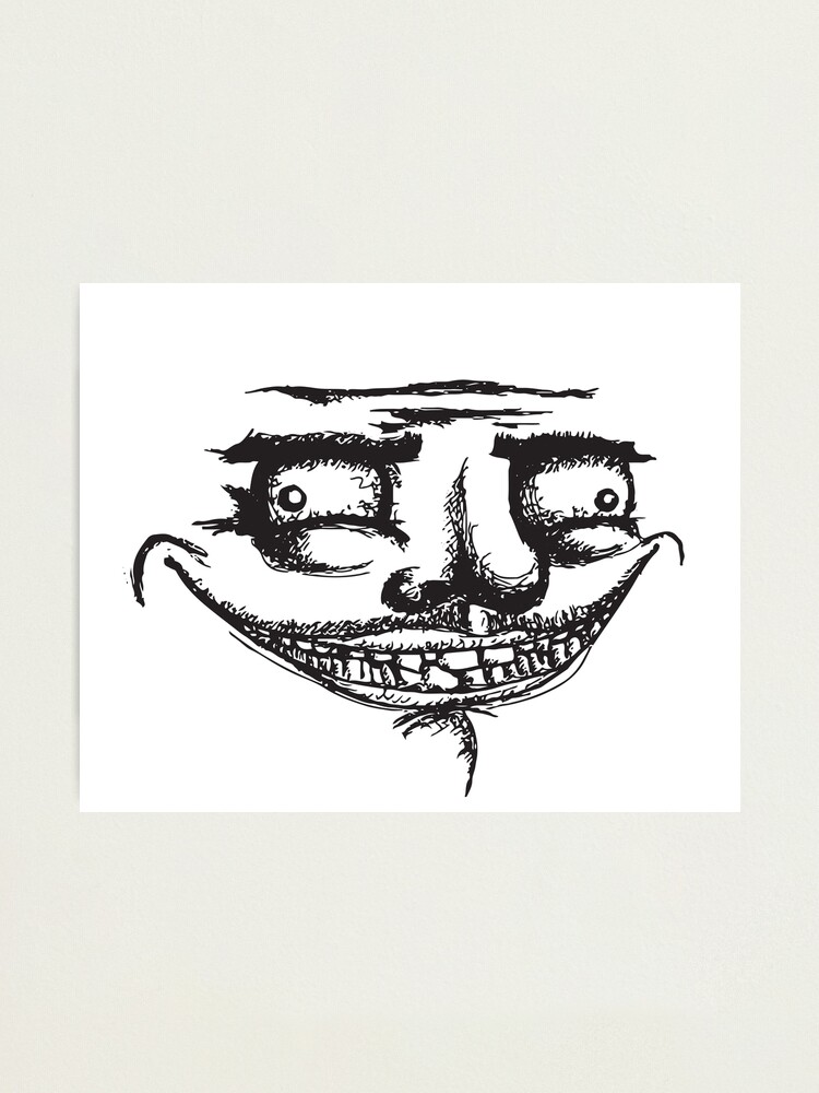 Angry Troll Face Social Media Photographic Print for Sale by Steelpaulo