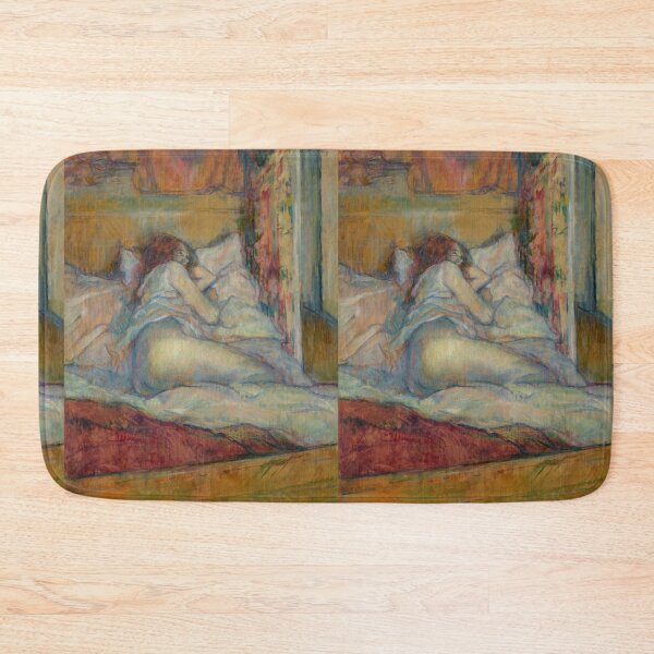 Item preview, Le Lit I (The Bed) by Henri de Toulouse-Lautrec | Intimate Post-Impressionist Bedroom Art Print designed and sold by artofuniverse.