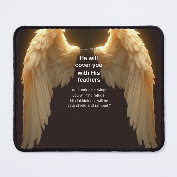 Item preview, Psalm 91:4 Wings - Christian Bible Verse Design designed and sold by InfiniteAuraHub.