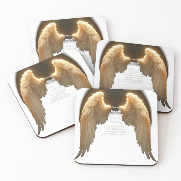 Item preview,  Psalm 91:4 Wings - Christian Bible Verse Design designed and sold by InfiniteAuraHub.