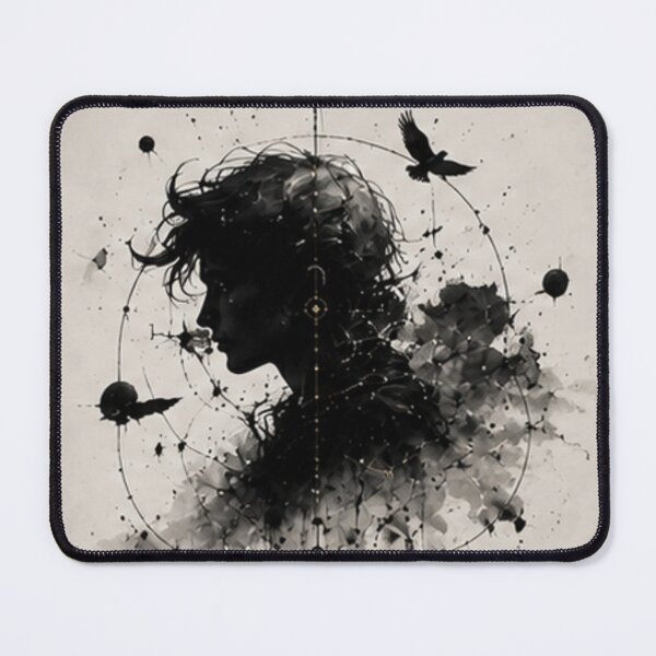 Item preview, Mystic Raven Silhouette Watercolor Art designed and sold by Chaos world.