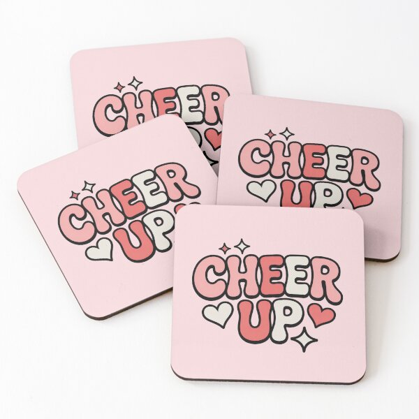 Item preview, Cheer Up Cute Bubble Typography Heart Aesthetic designed and sold by Meivelle.