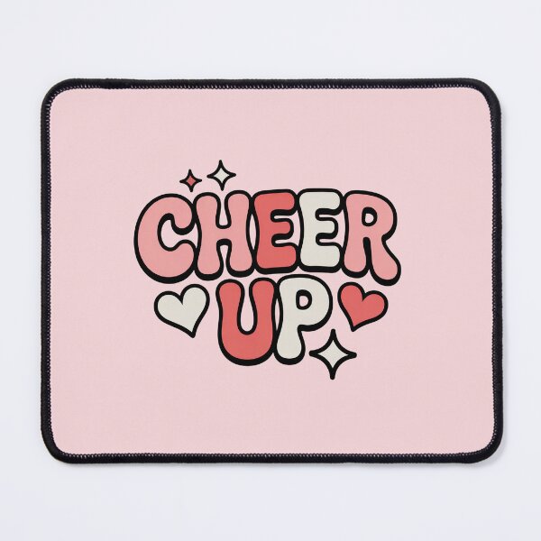 Item preview, Cheer Up Cute Bubble Typography Heart Aesthetic designed and sold by Meivelle.