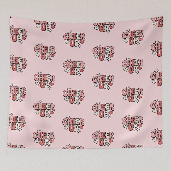 Item preview, Cheer Up Cute Bubble Typography Heart Aesthetic designed and sold by Meivelle.