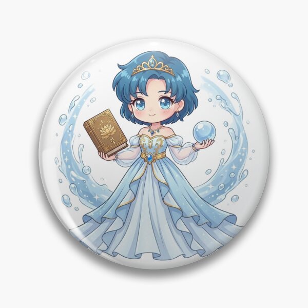 Item preview, Chibi Princess Mercury Sticker designed and sold by Solace Sparkles.