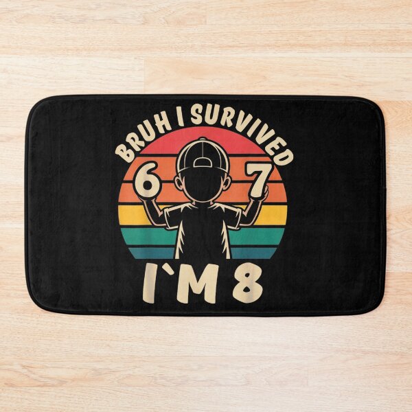 Item preview, Bruh I Survived 6 and 7 Now Im 8 Funny 8th Birthday designed and sold by LittleNhutton.