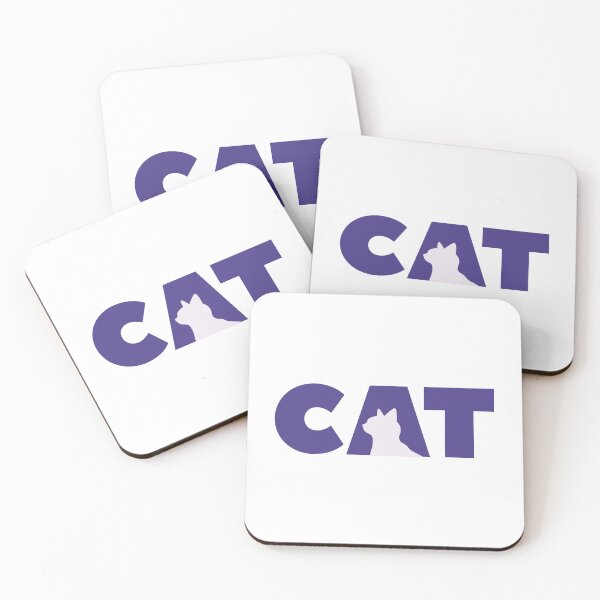 Item preview, Minimalist illustrated Purple Cat designed and sold by LettersCrafted.
