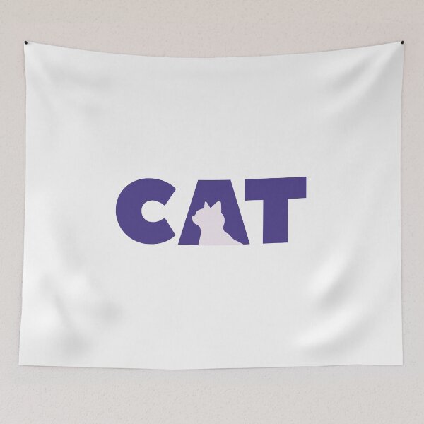 Item preview, Minimalist illustrated Purple Cat designed and sold by LettersCrafted.