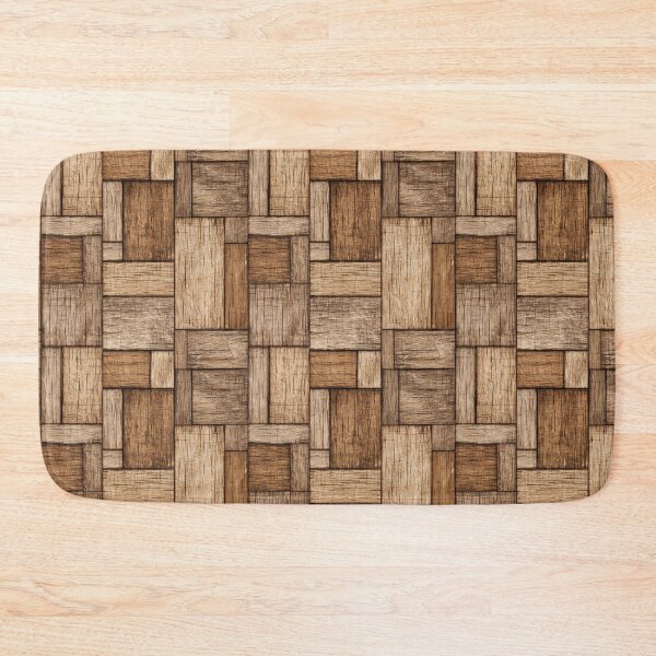 Item preview, Rustic Wood Block Pattern Natural Grain Design designed and sold by NicolasGlowArt.
