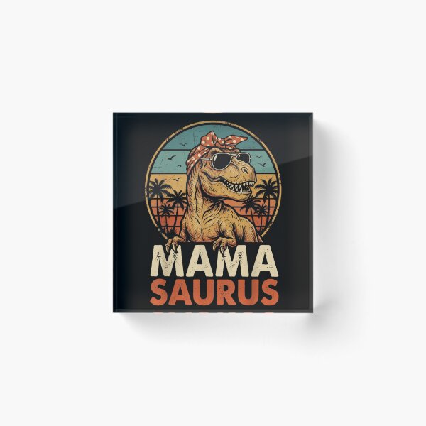 Item preview, Mamasaurus Rex Vintage Retro Sunset T-Rex Dinosaur Mom Mother's Day Gift Idea designed and sold by YubitaLeLe.