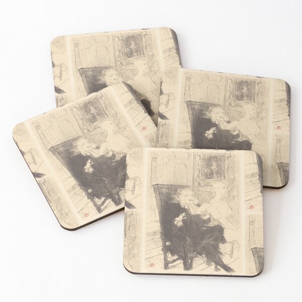 Item preview, Leloir and Moreno in Les Femmes Savantes by Henri de Toulouse-Lautrec | Vintage French Theatre Art Print designed and sold by artofuniverse.