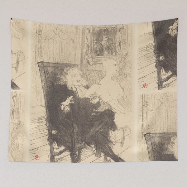 Item preview, Leloir and Moreno in Les Femmes Savantes by Henri de Toulouse-Lautrec | Vintage French Theatre Art Print designed and sold by artofuniverse.