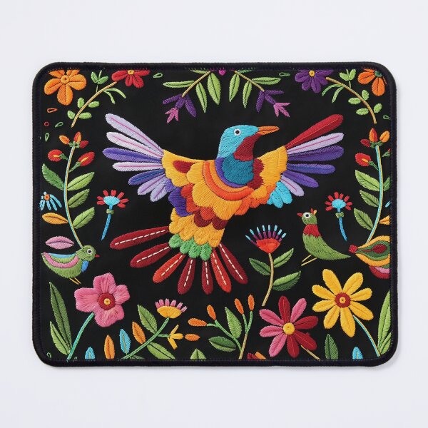 Item preview, Mexican Embroidery Pattern Art Otomi Bird Flowers designed and sold by xiao xuans.