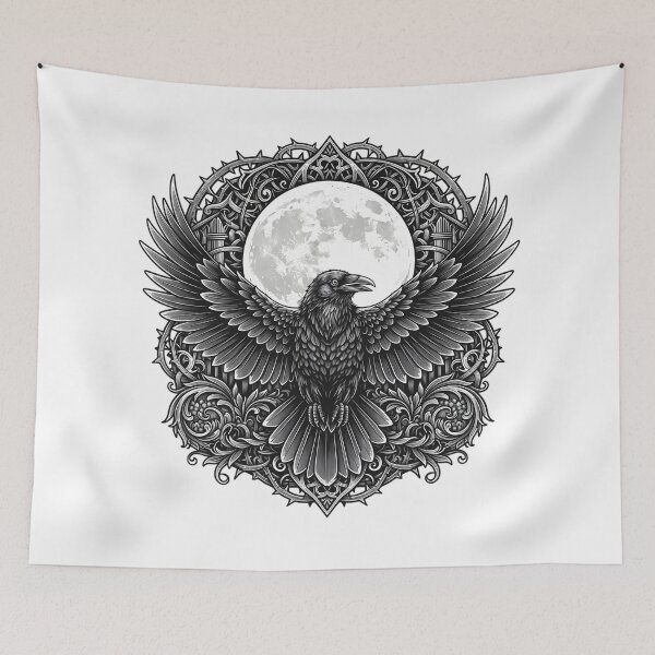 Item preview, Moonlit Raven Gothic Mandala designed and sold by Fadi Alyaldani.