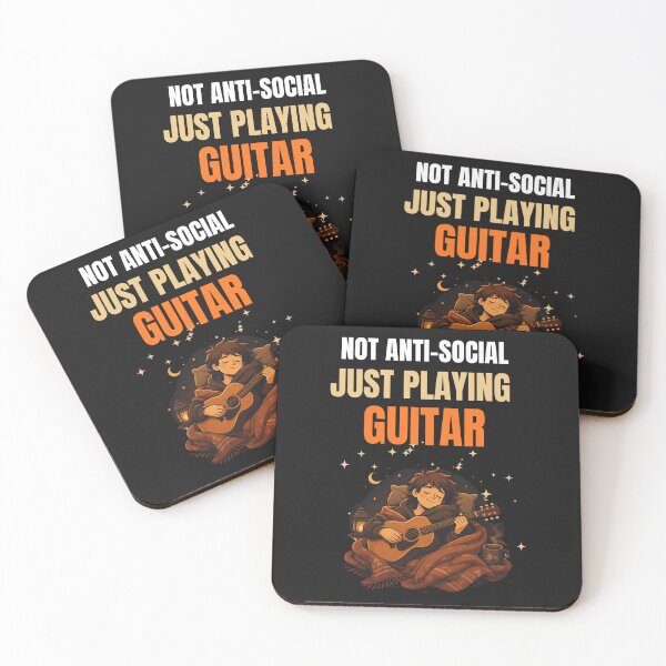 Item preview, Not Anti Social Just Playing Guitar Introvert Guitar Design designed and sold by Joyful-Pixel.