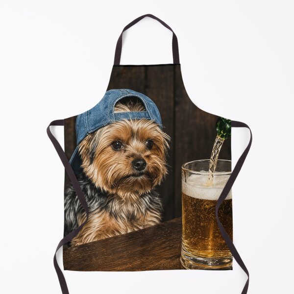 Item preview, Yorkie Drinking Beer Funny Dog Meme designed and sold by Starry Night Creative Art.
