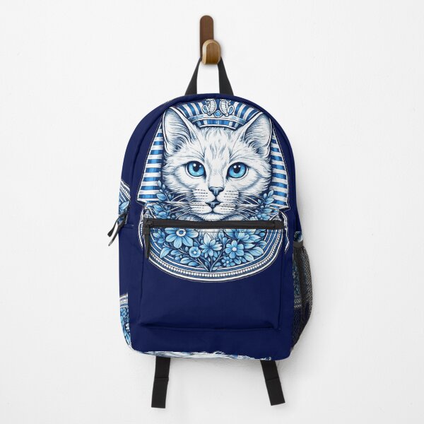 Item preview, Blue Pharaoh Cat: Ancient Egyptian Bastet Vector Illustration | Cat designed and sold by GulfSignature.