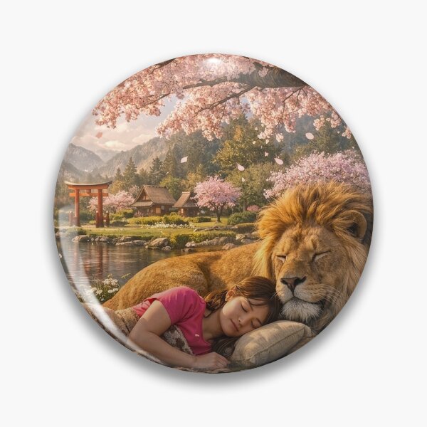 Item preview, Sleeping Lion and Girl in Sakura Garden designed and sold by RAFTECHORG.