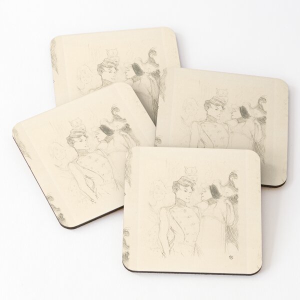 Item preview, Lender and Lavallière by Henri de Toulouse-Lautrec | Vintage French Theatre Sketch Art Print designed and sold by artofuniverse.