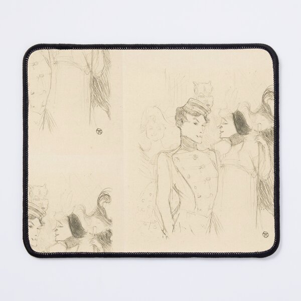 Item preview, Lender and Lavallière by Henri de Toulouse-Lautrec | Vintage French Theatre Sketch Art Print designed and sold by artofuniverse.