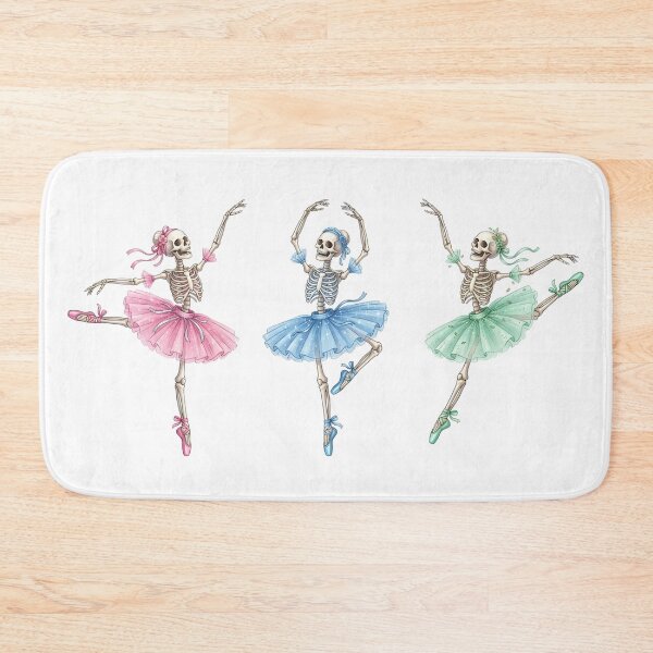 Item preview, Watercolor Skeleton Ballerinas in Pastel Tutus designed and sold by VibranPalette.