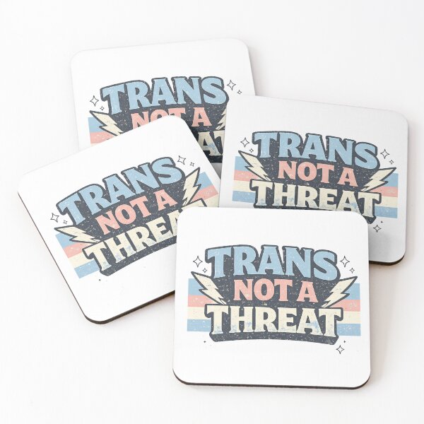 Item preview, Trans Not A Threat - Vintage Retro Pride Design designed and sold by EchoPrint Co..