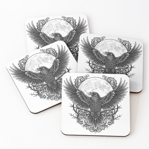 Item preview, Dark Gothic Raven Moon Emblem designed and sold by Fadi Alyaldani.
