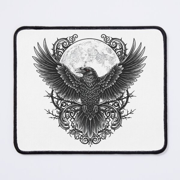 Item preview, Dark Gothic Raven Moon Emblem designed and sold by Fadi Alyaldani.