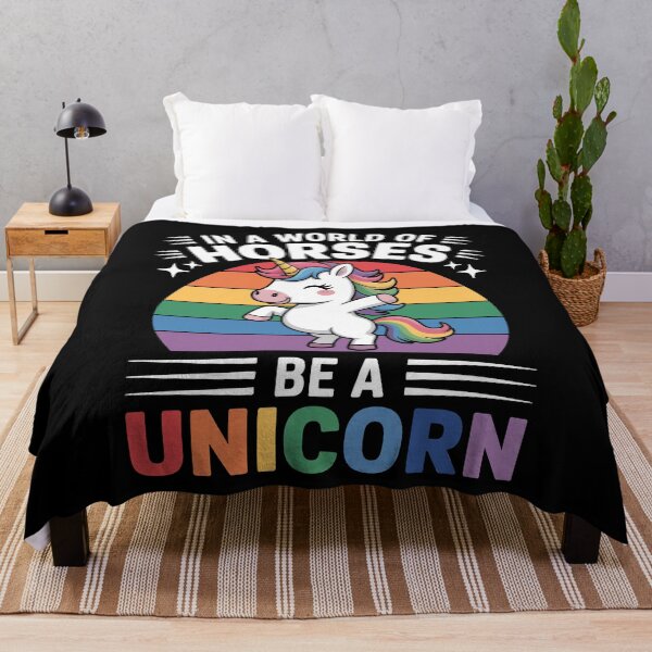 Item preview, In A World Of Horses Be A Unicorn LGBT Pride Unicorn Gift designed and sold by Say It With Ink.