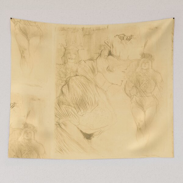 Item preview, Lender Bowing Lender Saluant by Henri de Toulouse-Lautrec: Belle Époque sketch designed and sold by artofuniverse.
