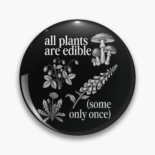 Item preview, All Plants Are Edible Some Only Once Funny Botany Vintage Mushroom designed and sold by WilliaMaler.