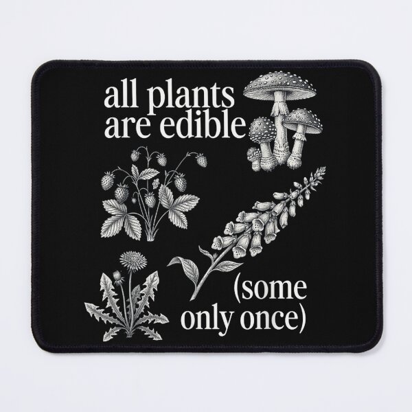 Item preview, All Plants Are Edible Some Only Once Funny Botany Vintage Mushroom designed and sold by WilliaMaler.