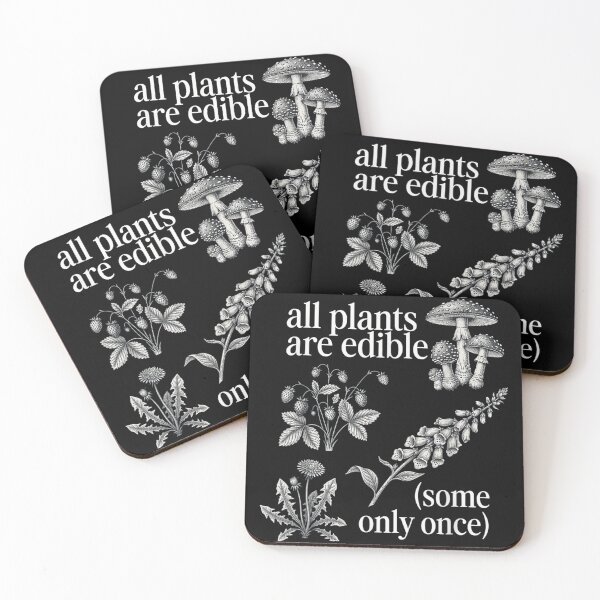 Item preview, All Plants Are Edible Some Only Once Funny Botany Vintage Mushroom designed and sold by WilliaMaler.