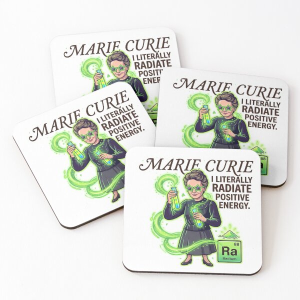Item preview, Marie Curie: I Literally Radiate Positive Energy - Funny Science Pun designed and sold by TheEmptySet.