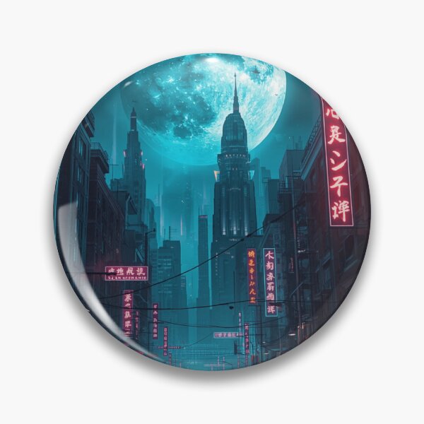Item preview, Cyberpunk Neon Skyline  designed and sold by TKHdesigns.