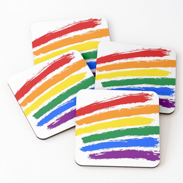 Item preview, Aesthetic Rainbow Brush Strokes - Modern Abstract Pride Art designed and sold by Wittylayer.