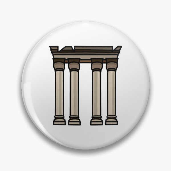 Item preview, Roman Columns Sticker | Postcards from Rome Collection designed and sold by PinkPeelUK.