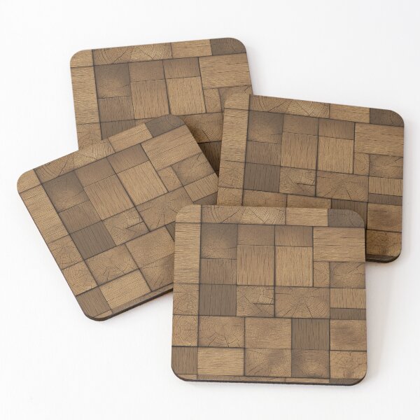 Item preview, Rustic Wood Block Pattern Natural Texture designed and sold by NicolasGlowArt.