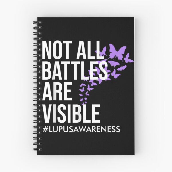 Item preview, Not All Battles Are Visible Lupus Awareness Purple Butterflies Support Warrior designed and sold by WilliaMaler.