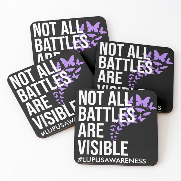 Item preview, Not All Battles Are Visible Lupus Awareness Purple Butterflies Support Warrior designed and sold by WilliaMaler.
