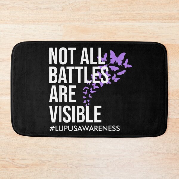 Item preview, Not All Battles Are Visible Lupus Awareness Purple Butterflies Support Warrior designed and sold by WilliaMaler.